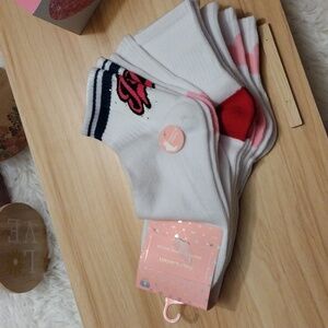 Juicy Couture Shortie Crew 5 Pairs Women's Multipack Socks One Size 🆕